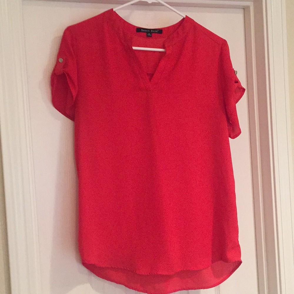 Red work top